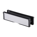 Timco Intumescent Letterbox - Satin Anodised Aluminium - Black Frame