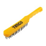 Timco Plastic Handle Scratch Brush 4 Rows - Steel