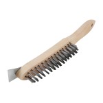 Timco Scratch Brush with Scraper 4 Rows - Stainless Steel