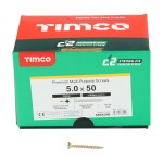 Timco C2 Strong-Fix Double Countersunk Twin-Cut Woodscrews Pozi 1000 Piece - Yellow