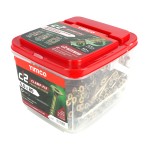Timco C2 Clamp-Fix 5 x 80mm Double Countersunk Woodscrews 350 Piece - Yellow