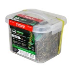 Timco C2 Strong-Fix 5mm Double Countersunk Woodscrews Pozi - Yellow