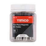 Timco Two Piece Magnetic Adaptors 1/4 x 60mm - 20 Pack