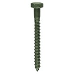 Timco Coach Screws 6 x 75mm Hex - Exterior - Green