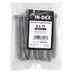Timco Coach Screws 6 x 75mm Hex - Exterior - Green