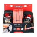 Timco Ratchet Straps - J Hook - Commercial Duty