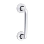 Timco D Shaped Pull Handle On Rose - Satin Anodised Aluminium - TimPacks