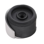 Timco Round Door Stop - Satin Anodised Aluminium