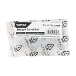 Timco Straight Barrel Bolt - Satin Anodised Aluminium