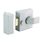 Timco Narrow Style Nightlatch 68 case / 40 backset - Silver