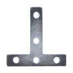 Timco Tee Plates 76 x 76 x 16mm - Zinc