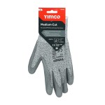 Timco Medium Cut Gloves - PU Coated HPPE Fibre with Glass Fibre