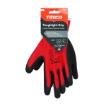 Timco Toughlight Grip Gloves - Sandy Latex Coated Polyester