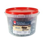 Timco Brown Premium Plastic Plugs 43mm with Screws
