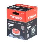 Timco Angle Grinder Cup Brush - Twisted Knot Steel Wire