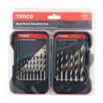 Timco Brad Point Wood Bit Set 15pc