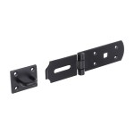 Timco Secure Bolt On Hasp & Staple - Heavy Duty - Black