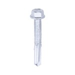 Timco Metal Construction Heavy Section Self Drilling Screws Bi-Metal Hex - Silver Organic