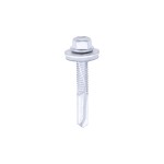 Timco Metal Construction Heavy Section Self Drilling Screws 5.5 x 38mm, EPDM Washer - Silver Organic