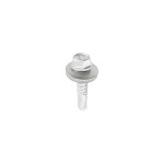Timco Metal Construction Light Section Self Drilling Screws EPDM Washer Hex - Silver Organic