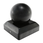 Timco Ball Fence Post Cap - Epoxy Black