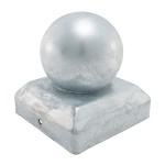 Timco Ball Fence Post Cap - Zinc