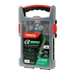 Timco C2 Strong-Fix Mixed Grab Pack Double Countersunk Woodscrews Pozi 600 Piece - Yellow