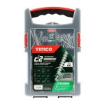Timco C2 Exterior Strong-Fix Mixed Grab Pack Double Countersunk Woodscrews Pozi 600 Piece Silver