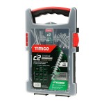Timco C2 Exterior Strong-Fix Mixed Grab Pack Double Countersunk Woodscrews Pozi 600 Piece Silver