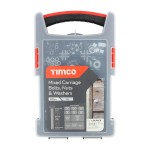 Timco Mixed Carriage Bolts, Nuts and Washers Grab Pack 140pc 