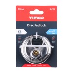 Timco Disc Padlock 70mm - A2 Stainless Steel