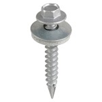 Timco Metal Construction Thin Sheet Metal to Timber Screws EPDM Washer Hex - Silver Organic