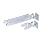 Timco Double Strap Hinge Set with Hook on Plate - Hot Dipped Galvanised