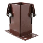 Timco Flush Fit Bolt Down Shoe - Bolt Secure - Oxide Red