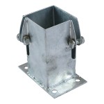 Timco Flush Fit Bolt Down Shoe - Bolt Secure - Hot Dipped Galvanised