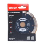 Timco General Purpose Diamond Blade 115 x 22.2mm - Segmented