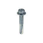 Timco Metal Construction Heavy Section Self Drilling Screws Hex - Silver Organic