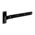 Timco Pair of Cranked Band & Hook On Plates - Black
