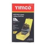 Timco Ground Jobber Drill Bit Set Cobalt M35 25pc