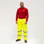 Timco Hi-Visibility Elasticated Waist Trousers - Yellow