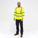 Timco Hi-Visibility Polo Shirt - Long Sleeve - Yellow