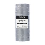Timco PVC Insulation Tape 25m x 18mm - Grey