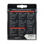 Timco Mixed Jigsaw Set - Wood & Metal Cutting - High Carbon Steel & HSS Blades 10pc
