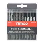Timco Mixed Jigsaw Set - Wood & Metal Cutting - High Carbon Steel & HSS Blades 20pc