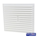 Timco Timloc Internal Plastic Hit and Miss Louvre Mini Grille Vent - White - 1219W