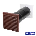 Timco Timloc Aero Core Through-Wall Vent Set with Baffle - Brown - ACV7BR