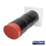 Timco Timloc Aero Core Through-Wall Vent High Rise and Baffle - Terracotta - ACV7HRTE