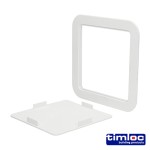 Timco Timloc Access Panel - Plastic - Clip Fit - White