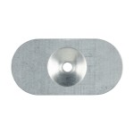 Timco Metal Oval Stress Plate 82 x  40mm - Galvanised