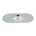 Timco Metal Oval Stress Plate 82 x  40mm - Galvanised